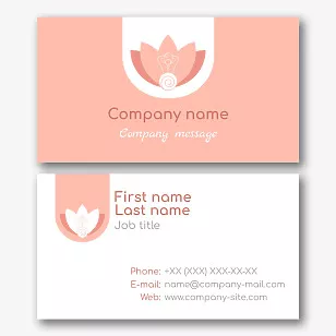 Massage salon business card template