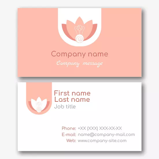 Massage salon business card template