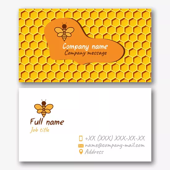 Beekeeper's business card template