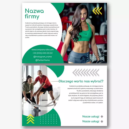 Szablon ulotki centrum fitness