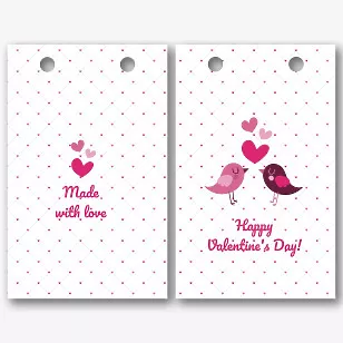 Paper bag template for Valentine's Day