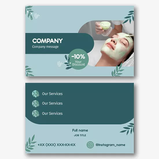 Beauty salon business card template