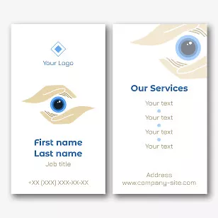 Ophthalmologist's business card template