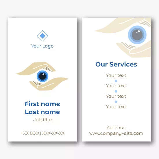 Ophthalmologist's business card template