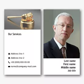 Judge's business card template
