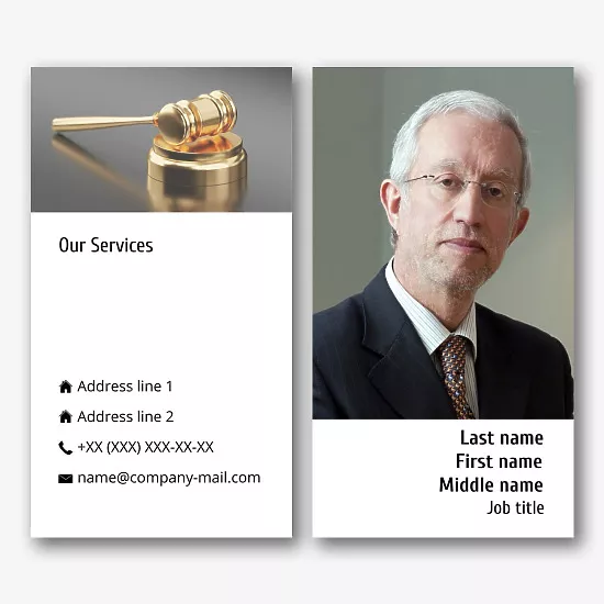 Judge's business card template