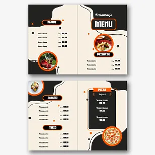 Szablon menu restauracji