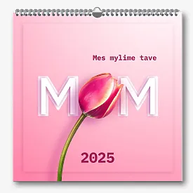 Kalendoriaus šablonas mylimai mamai