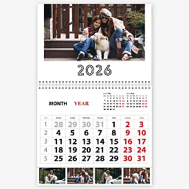 Шаблон милого настенного календаря