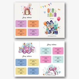 Vaikiško meniu šablonas 