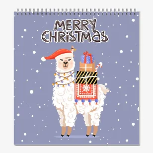 Шаблон за календар с коледен дизайн