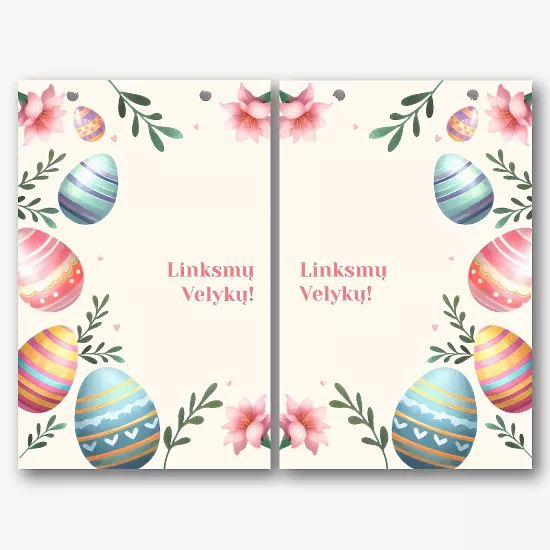 Velykų popierinio Paketo šablonas