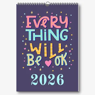 Шаблон позитивного настінного календаря