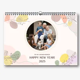 Calendar template with family photos