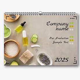 Eco-cosmetics store calendar template
