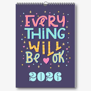 Шаблон позитивного настенного календаря