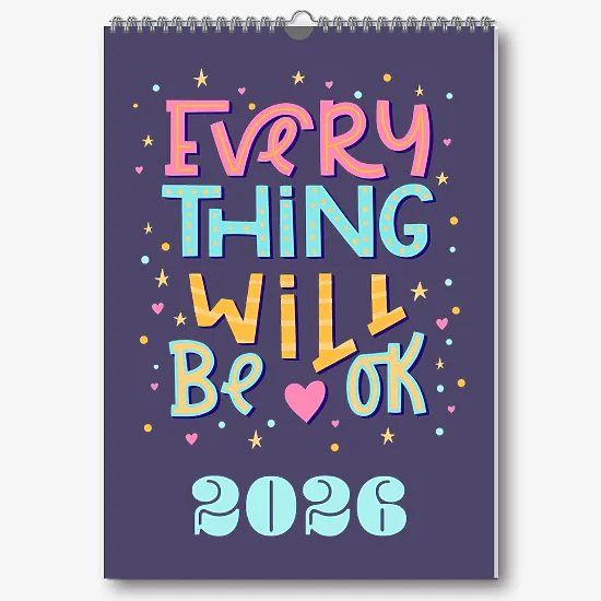 Шаблон позитивного настенного календаря