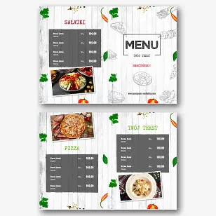 Szablon menu restauracji