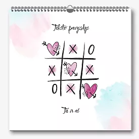 Kalendoriaus šablonas įsimylėjėliams