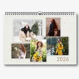 Calendar template with personal photos