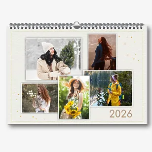 Calendar template with personal photos