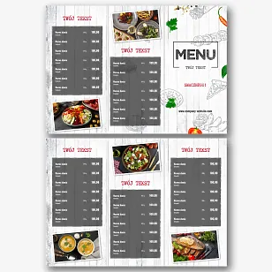 Szablon menu restauracji