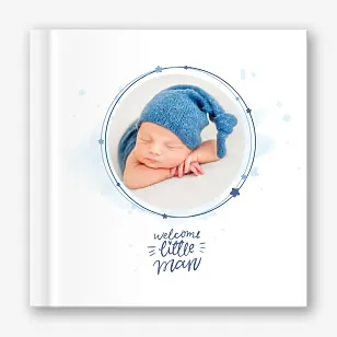 Photo book template for a newborn