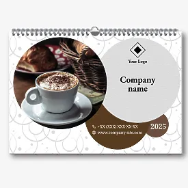 Coffee Shop Wall Calendar Template