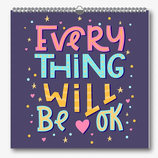 Шаблон позитивного настенного календаря