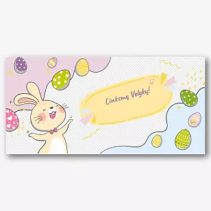 Puodelio šablonas Velykų šventei