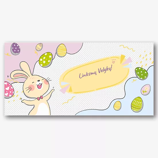 Puodelio šablonas Velykų šventei