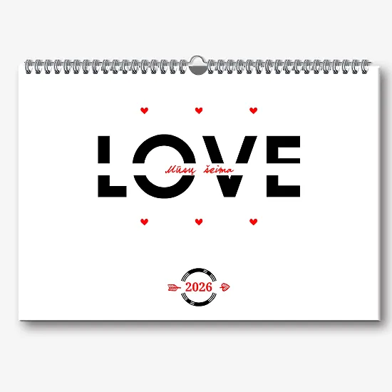 Kalendoriaus šablonas "mūsų šeima"