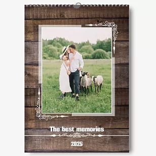 Country style family calendar template