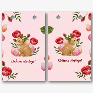 Velykų popierinio Paketo šablonas