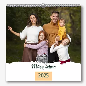 Kalendoriaus šablonas mūsų šeima