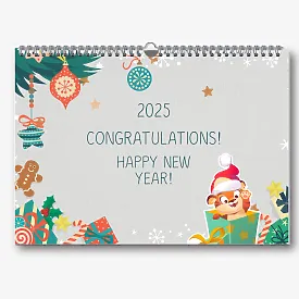 Calendar template with children's photos