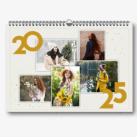 Calendar template with personal photos