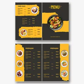 Szablon menu restauracji