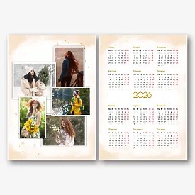 Шаблон календаря з особистими фото