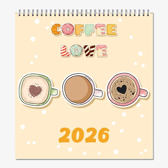 Настільний календар з кавою (13 сторінок)