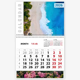 Шаблон календаря с фото путешествий