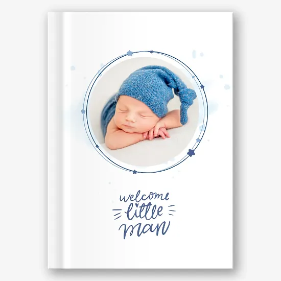 Photo book template for a newborn