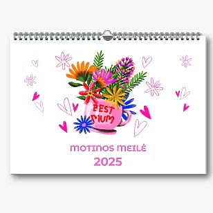 Kalendoriaus šablonas "mamos meilė"