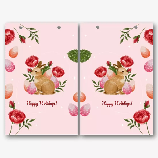 Paper bag template for Easter