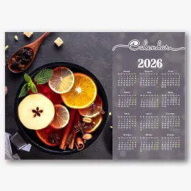 Календарь с чашкой с напитком (настенный)