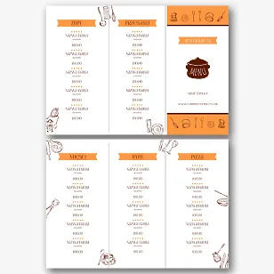 Szablon menu restauracji