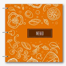 Шаблон основного меню для ресторану