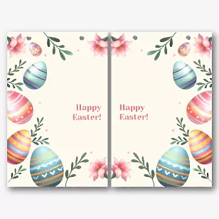 Paper bag template for Easter