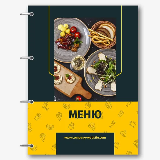 Шаблон меню ресторану