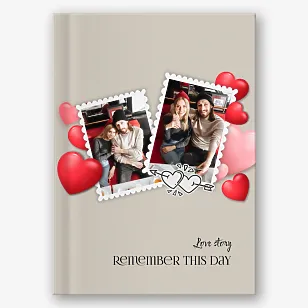 Photo book template for a couple in love
